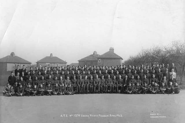 Members of the Melton ATC pictured in 1942, a year after the group was formed, at the old Boys' Modern School EMN-210903-091622001