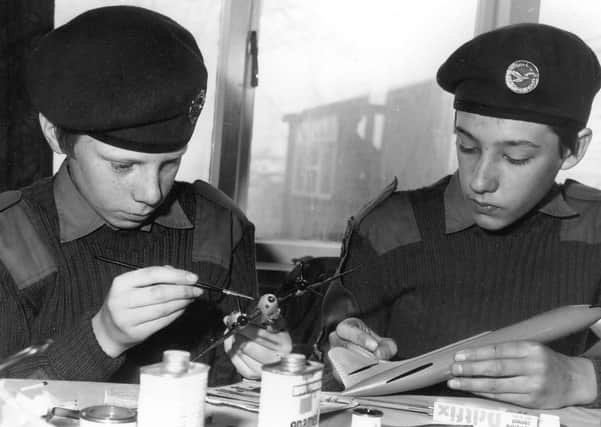 Members of the Melton ATC squadron making aircraft models in 1981 EMN-210903-091705001