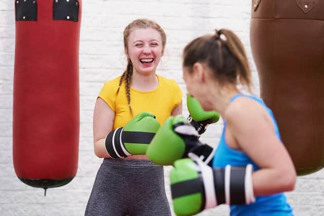 Girls taking part in exercise sessions organised as part of the This Girl Can campaign EMN-210903-114721001