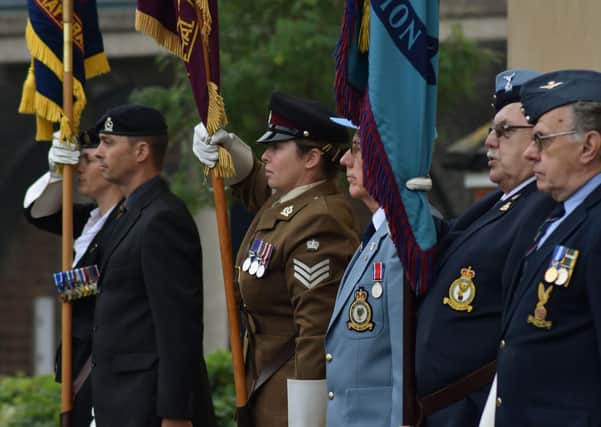 The flag-raising ceremony for Armed Forces Day outside the Melton Borough Council offices in June 2019 EMN-210318-112251001