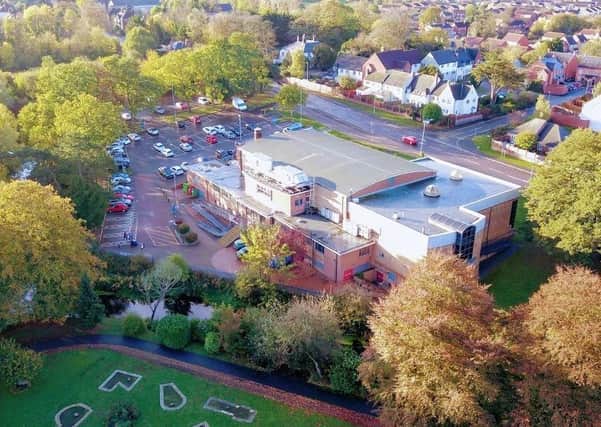An aerial view of Waterfield Leisure Centre in Melton
PHOTO Mark @ Aerialview360 EMN-210323-182013001