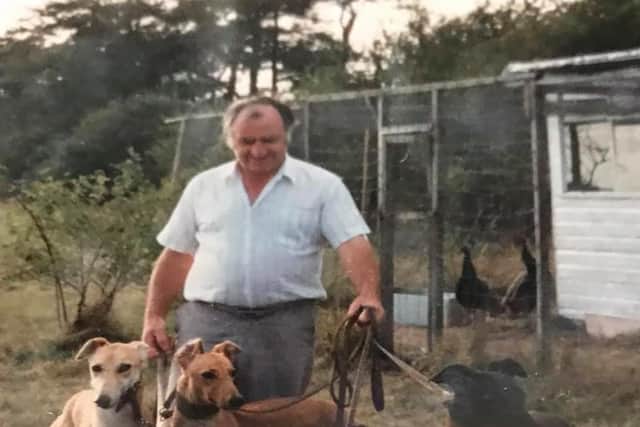 Aly Turner pictured with some of his beloved greyhounds EMN-210326-180820001