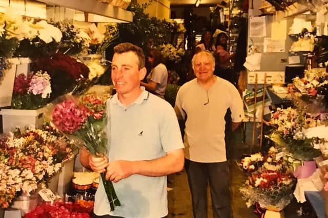 Aly Turner with son, Richard, at his Flower Paradise shop in Melton EMN-210326-180750001