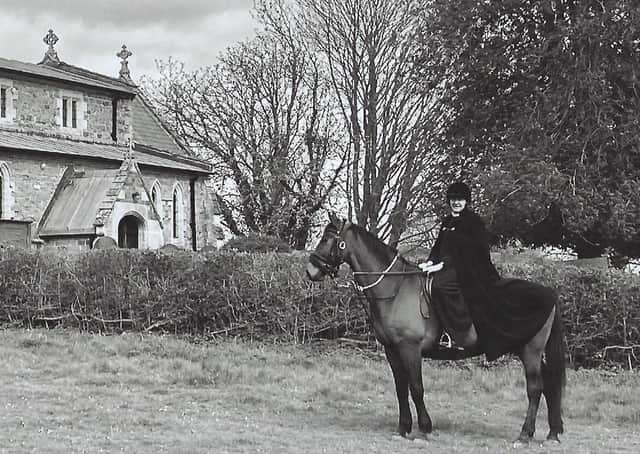 Rev Paul Towns pictured on Charlie outside Wartnaby Church during his busy round of Good Friday services EMN-210704-140907001