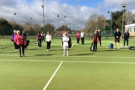 On court at Hamilton TC.