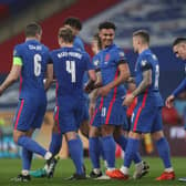 England celebrate against San Marino. Photo: Getty Images