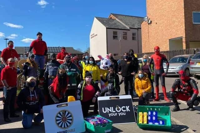 Superheroes give out Easter eggs to Melton families through the Unlock Your You mental health charity EMN-210704-064633001