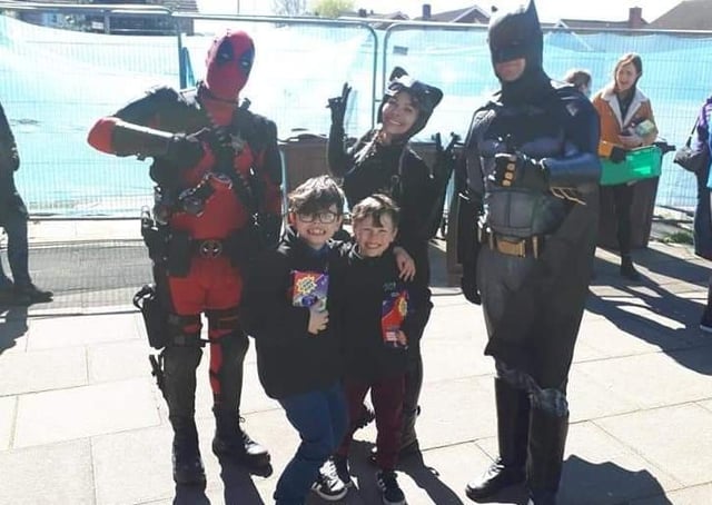 Superheroes give out Easter eggs to Melton families through the Unlock Your You mental health charity EMN-210704-064723001