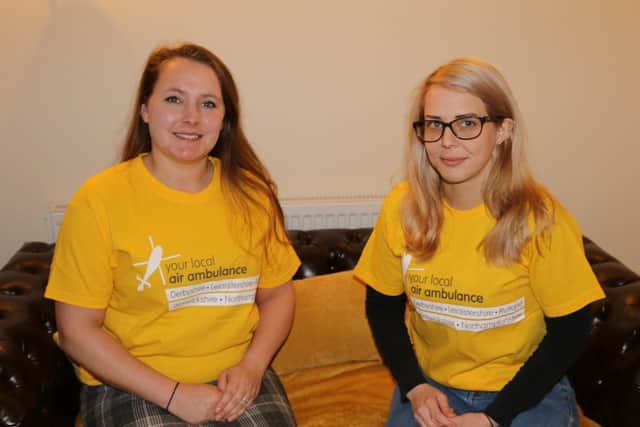 Katie Pease (right) and her friend Chelsea Longstaff, who are to a fundraising skydive in aid of the air ambulance EMN-200403-172137001