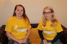 Katie Pease (right) and her friend Chelsea Longstaff, who are to a fundraising skydive in aid of the air ambulance EMN-200403-172137001