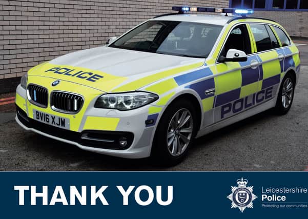 Leicestershire Police have thanked the public for their help EMN-201003-091601001
