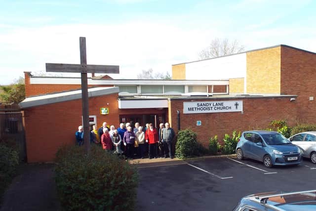 Members outside Melton's Sandy Lane Methodist Church, which is 50 years old this month EMN-201003-165422001