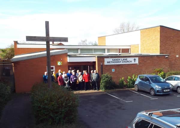 Members outside Melton's Sandy Lane Methodist Church, which is 50 years old this month EMN-201003-165422001