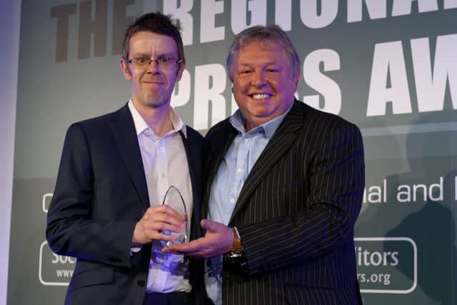 One of many highlights of a very happy time with the Melton Times - receiving my first gong at the Regional Press Awards EMN-200317-134920002
