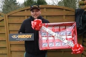 Bronson Arme with his grand prize EMN-200317-192538002