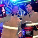 Firefighters Brent Penniston, Mark Bean and Matt McMullan PHOTO: Tim Williams
