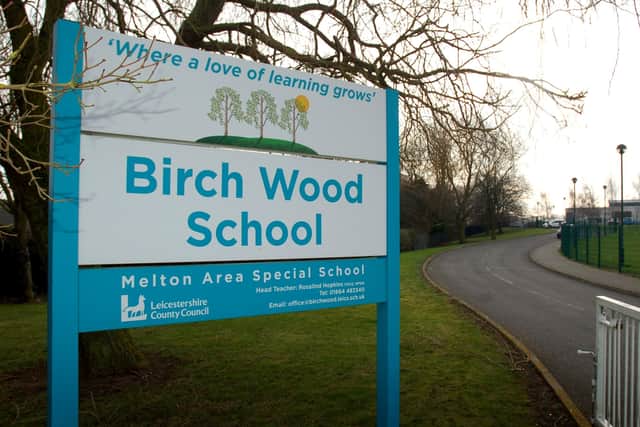The sign outside Birch Wood Area Special School at Melton EMN-200319-095649001