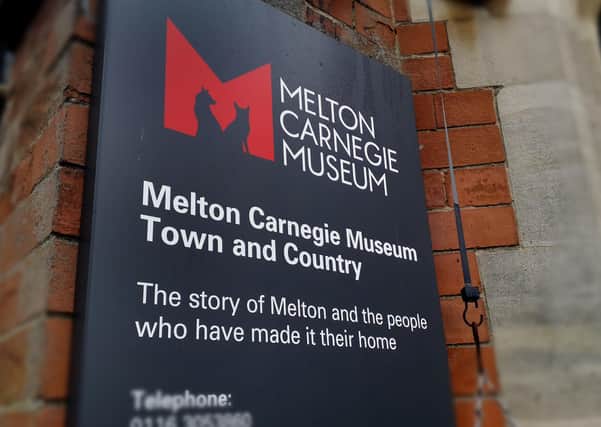 The sign at the entrance to Melton Carnegie Museum, on Thorpe End EMN-200319-103958001