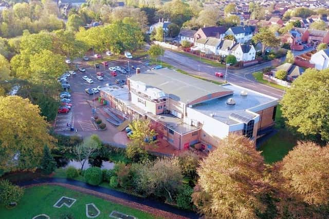 An aerial view of Waterfield Leisure Centre in Melton
PHOTO Mark @ Aerialview360 EMN-200319-154744001