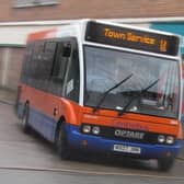 A Centrebus service bus turns out of Windsor Street, Melton EMN-200319-182324001