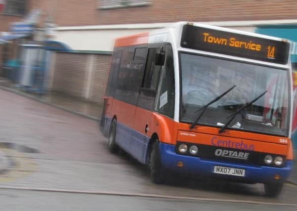 A Centrebus service bus turns out of Windsor Street, Melton EMN-200319-182324001