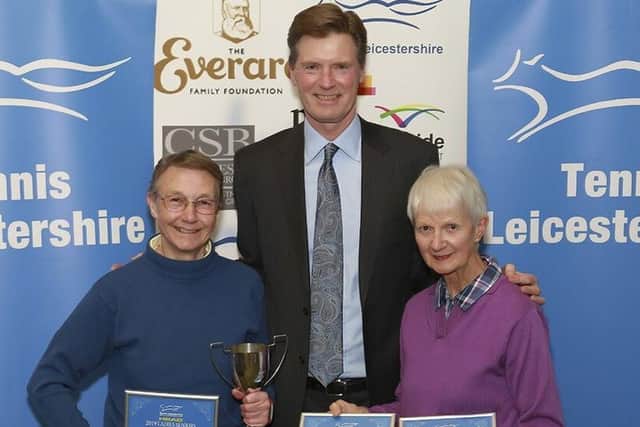 Margaret Roskell and Maggie Saunders with Peter Fleming EMN-200324-161008002