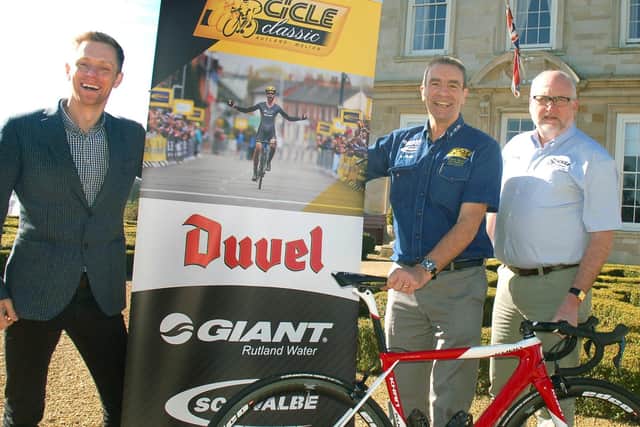 CiCLE Classic race director Colin Clews (middle) with assistant race director Kelvin Hoy (right) and David Middlemiss, managing director of Giant Rutland Cycling, one of the race's chief sponsors EMN-200325-095859002