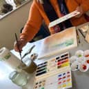 Art materials used by Kathryn Saunby during one of her demonstrations PHOTO: Supplied