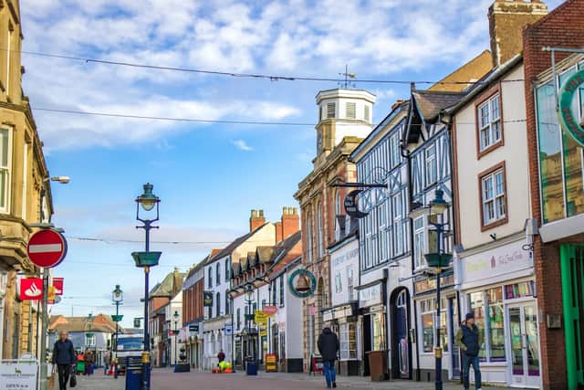 Nottingham Street in Melton Mowbray town centre EMN-200104-142723001