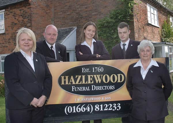 Shane Mousley (second from left) pictured at the Asfordby arm of their business with, from left, wife Sallyanne, daughter Jennifer, son Harrison and volunteer Paulette Fox EMN-200604-131600001