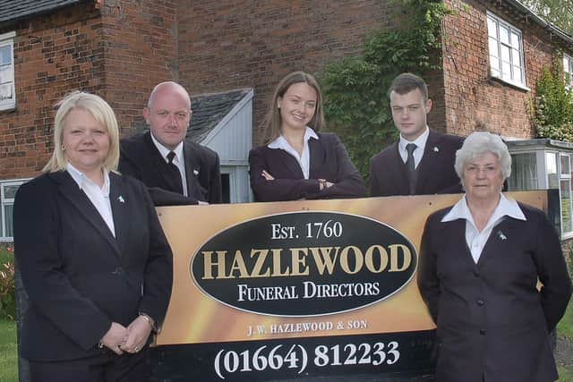 Shane Mousley (second from left) pictured at the Asfordby arm of their business with, from left, wife Sallyanne, daughter Jennifer, son Harrison and volunteer Paulette Fox EMN-200604-131600001