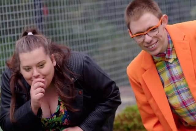Kelly Davies and Alex Manners pictured on their date on Channel 4 show, The Undateables EMN-200604-160425001
