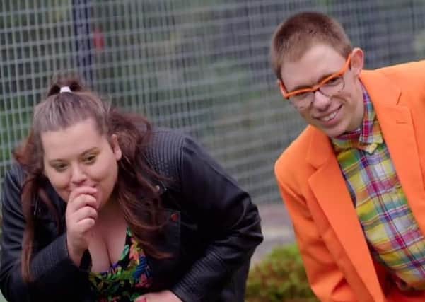 Kelly Davies and Alex Manners pictured on their date on Channel 4 show, The Undateables EMN-200604-160425001