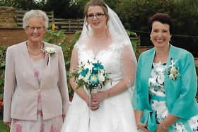 Janet Allen (left) pictured at a family wedding with grand-daughter, Kimberley, and daughter, Mandy EMN-200414-124532001