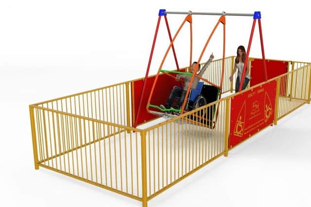 An Ability Swing, which is to be added to the project to overhaul the play area in Melton's Play Close EMN-200416-123813001