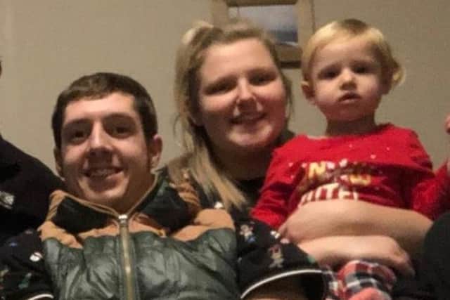 Matt and Charlotte Henson with daughter Connie, who have joined forces in a family bubble with their neighbours EMN-200417-105112001