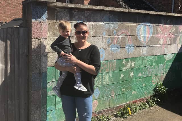 Nicola Campbell and son Daniel who have joined forces in a family bubble with their neighbours EMN-200417-105122001