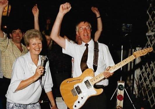 Former Half Moon landlord Ernie Pope (left) pictured at a presentation with wife Maggi EMN-200420-134706001
