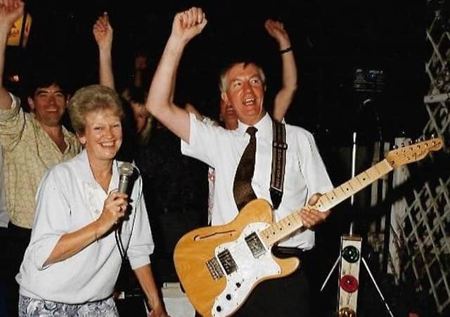 Former Half Moon landlord Ernie Pope (left) pictured at a presentation with wife Maggi EMN-200420-134706001