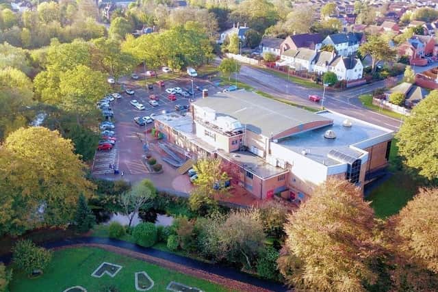 An aerial view of Waterfield Leisure Centre in Melton
PHOTO Mark @ Aerialview360 EMN-200424-120243001
