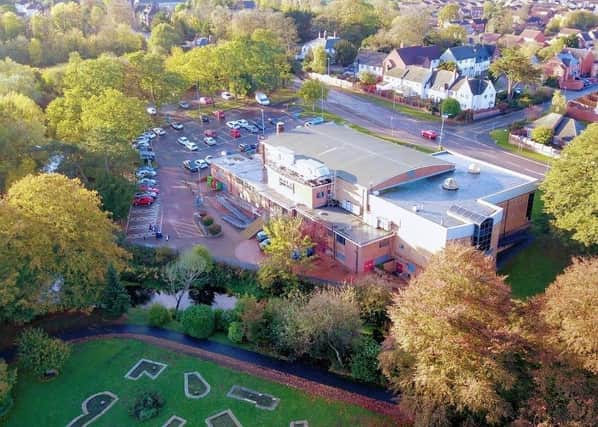 An aerial view of Waterfield Leisure Centre in Melton
PHOTO Mark @ Aerialview360 EMN-200424-120243001