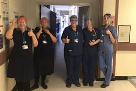 Staff at Leicester Royal Infirmary who are working through the Covid-19 crisis EMN-200428-092318001