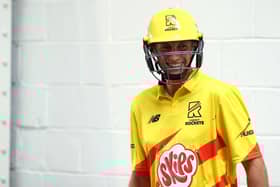 Joe Root spoirts the Trent Rockets look. Photo: GettyImages