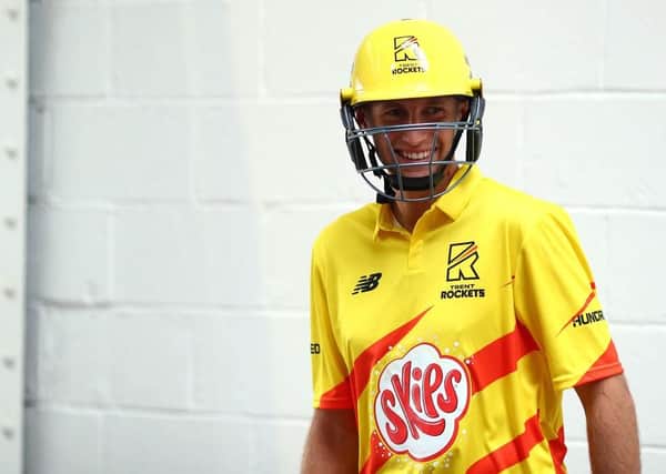 Joe Root spoirts the Trent Rockets look. Photo: GettyImages