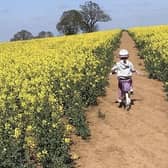 Miley Guy (6) cycles around the countryside as part of her fundraiser for the NHS EMN-200405-152558001