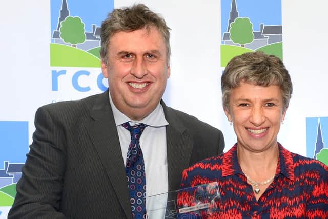 Somerby farmers Mark and Jane Barnes pictured receiving a rural business award last year EMN-201105-152720001