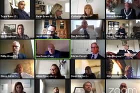 Members of Melton Borough Council pictured during their online annual meeting which was broadcast live on You Tube EMN-200517-155212001
