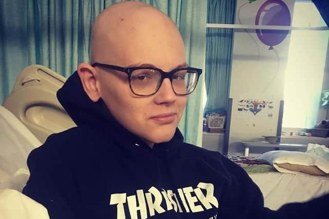 Charlie Hull, pictured in hospital where he has been having treatment for a rare form of cancer EMN-200527-094027001