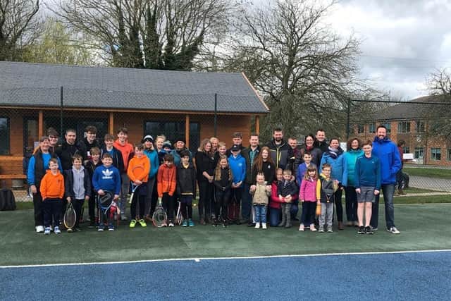 Family tennis members at Melton Mowbray Tennis Club.