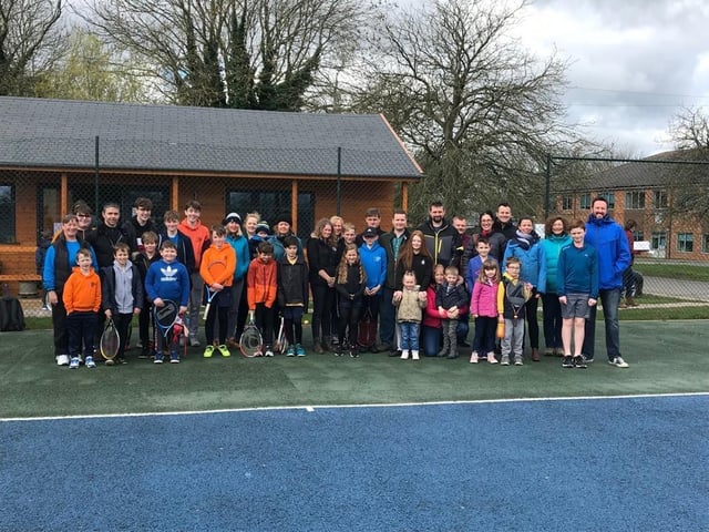 Family tennis members at Melton Mowbray Tennis Club.
